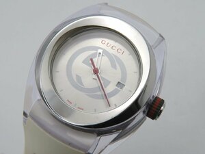 1円◆稼働◆ グッチ 137.3 シルバー クオーツ ユニセックス 腕時計 K12702