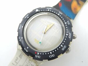 1円■ジャンク■ スウォッチ 1996　アトランタ シルバー クオーツ メンズ 腕時計 K21601