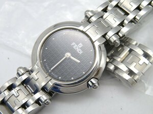 1円◆稼働◆ フェンディ 020-750L-194 ブラック クオーツ レディース 腕時計 コマ３ L43606