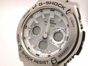 1円◆稼働◆ カシオ GST-W110D Gショック 白 ソーラー メンズ 腕時計 M583