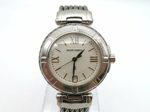 1円◆稼働◆ フィリップキャロル シルバー クオーツ ユニセックス 腕時計 K39802