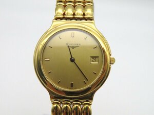 1円◆稼働◆ ロンジン フラッグシップ ゴールド クオーツ ユニセックス 腕時計 コマ K57603