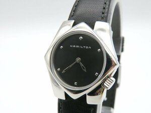 1円◆稼働◆ ハミルトン ブラック クオーツ レディース 腕時計 K56401