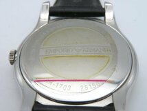 ☆1円◇ジャンク◇　アルマーニ　AR-1703　　ブラック　クオーツ　メンズ　腕時計　　I43801_画像4