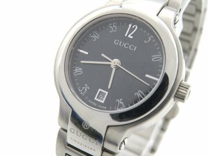 1円◆稼働◆ グッチ 8900L ブラック クオーツ レディース 腕時計 K76406