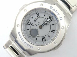 1円■ジャンク■ カシオ MSG-3200C ベビーG ホワイト ソーラー メンズ 腕時計 K75302