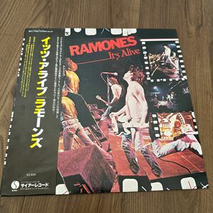 希少帯付LP!! RAMONES ラモーンズ IT'S ALIVE イッツ・アライブ RJ-7586 レコード PUNK パンク 洋楽 SIRE