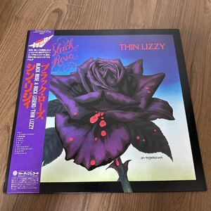 美品希少帯付LP!! THIN LIZZY シン・リジィ BLACK ROSE ブラック・ローズ 17PP-2 レコード 洋楽 HR ハードロック ROCL LEGEND