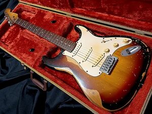 リアトーン搭載Select Capacitor BeldenWier Custom Relic Old 3tone Sunburst Stratocaster