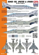 CTA-08 1/48 CTA RF-4B ファントムⅡ ロービジ塗装機用デカール アメリカ海兵隊 戦闘機 偵察機_画像1