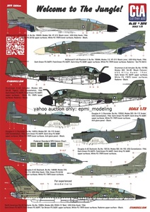 CTA-03 1/72 CTA アメリカ海軍機 ベトナム戦試験迷彩塗装機用デカールセット F-4G A-1J A-6A A-4C/E RA-5C A-3B