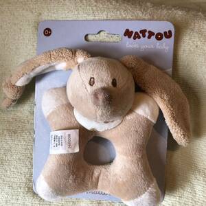  new goods tag attaching clattering baby toy soft toy beige 