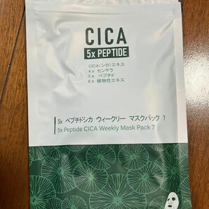 MITOMO 日本製 CICA シカ 5種ペプチド シカ保湿 スキンケア 潤い フェイスマスクパック7枚入り 