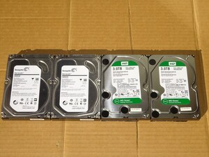 SEAGATEとWDの3TB　ジャンクHDD　４台セット