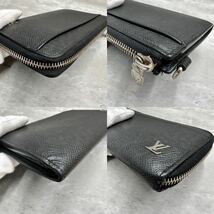 1円■美品/現行■ LOUIS VUITTON ルイヴィトン メンズ ジッピー ドラゴンヌ タイガ 長財布 ウォレット L字ファスナー ビジネス レザー 黒 _画像5