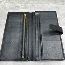 1円■マチ有り■ 定価38万円 エルメス HERMES ベアンスフレ ヴォーエプソン 長財布 H金具 G金具 メンズ レディース レザー 黒 ブラック_画像7