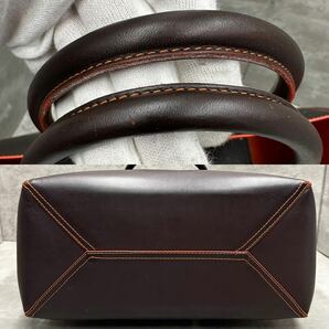 1円■入手困難■ロエベ LOEWE メンズ トートバッグ ビジネスバッグ レオ 肩掛け◎ A4◎ カーフ レザー 本革 アナグラム 大容量 レディースの画像6