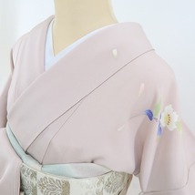 ゆめsaku2 新品 本加賀友禅 越村八重好 落款 山茶花“想いを繋ぐ加賀の伝統ただひたむきに心を染め出す”着物 正絹 仕付け糸付 訪問着 3168_画像6