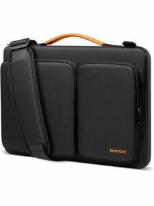 tomtoc 360°保護 パソコンバッグ 14インチ MacBook Pro M3 M2 M1/13.5-14.4対応 肩掛け ショルダー ビジネスバッグ ブラック 