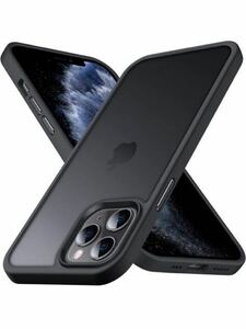 Anqrp iPhone11 Pro Max 用 ケース 半透明 耐衝撃 滑り止め 米軍MIL規格 指紋防止 マット感ケース カバー 6.5 インチ ブラック