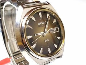 【Ks5】SEIKO/セイコー◇5ACTUS/SS/ファイブアクタス/6106-7700/61-5A◇1973年製♂23石自動巻き/濃茶