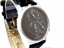 【Yy1☆】ANTIMA/アンティマ◇SwissMade/ISA.QUARTZ/Cal.257◇スイス製♂デュアルタイム/アルミ製/美品_画像6