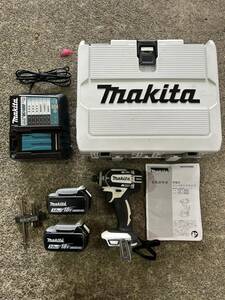 マキタ makita 18V 3.0Ah 充電式インパクトドライバ　TD149 DRFX DRFXW 白　フルセット　バッテリー　充電器　使用期間短い　正規品