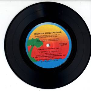 American Standard Band 「Got What It Takes/ You Never Get Over Heartbreak/ Take It Easy On Me」米国ISLAND盤プロモ用EPレコード