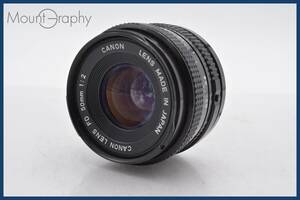 ★良品★ キヤノン Canon NEW FD 50mm F2 ★完動品★ 同梱可 #tk2754