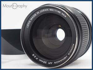 ★良品★ KONICA コニカ HEXANON AR 35mm F2.8 ★完動品★同梱可 フード付 #i5972