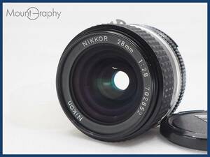 ★良品★ NIKON ニコン Ai-S NIKKOR 28mm F2.8 ★完動品★同梱可 前後キャップ付 #i6209