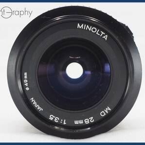 ★実用美品★ MINOLTA ミノルタ MD 28mm F3.5 ★完動品★同梱可 前後キャップ付 #i6231の画像3