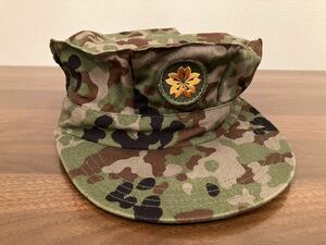 【新品】陸上自衛隊 迷彩八角帽 1号 幹部帽章 縫製品／ 記念品的