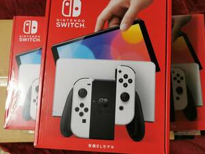 【送料無料】Nintendo Switch(有機ELモデル) Joy-Con(L)/(R) ホワイト　ニンテンドースイッチ　本体　3台セット【新品未開封】