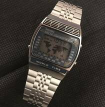 稼働 SEIKO ATLAS WORLD TIME アトラス ワールドタイム A239-502A デジタル クォーツ 腕時計 希少品 美品 デッドストック?_画像10