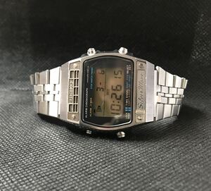 稼働 Seiko Silverwave Digital A259-5090 80's シルバーウェーブ デジタル クォーツ 腕時計 完動品 良品 極美 希少 オリジナルブレス　