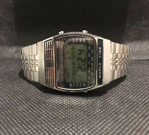 稼働 SEIKO ATLAS WORLD TIME アトラス ワールドタイム A239-502A デジタル クォーツ 腕時計 希少品 美品 極美