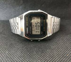 CASIO A155W[593] オールド カシオ デジタル 腕時計 稼働品 希少品 