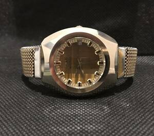 TECHONS AUTOMATIC TIGER Borazon タイガー ボラゾン 自動巻き 腕時計 稼働品 カットガラス 美品　 
