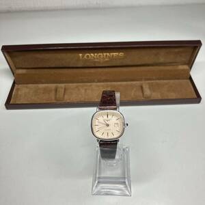 1円〜 2☆ LONGINES 腕時計 18414588 自動巻き AUTOMATIC 動作確認済み ロンジン デイト ステンレススティール 革ベルト 箱付き アナログ