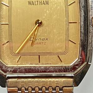 1円〜 3F WALTHAM DYNAX ウォルサム ダイナックス 腕時計 2103240 / 0K0090 ゴールドカラー ゴールド文字盤 クオーツ腕時計 動作未確認の画像4