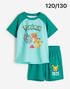 H&M ポケモン　スポーツウェア　ルームウェア　サッカ上下セット　120/130