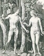 【真作】【WISH】アルブレヒト・デューラー Albrecht Durer「アダムとイブ」銅版画 2号 　　〇1471-1528ドイツ最高峰の画家 #24023202_画像3