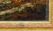 【真作】【WISH】ウィリアム・メラー William Mellor「スキャンダル川」油彩 20号大 1895年作 証明書付 ◆19世紀絵画大型名画　#24022597_画像5