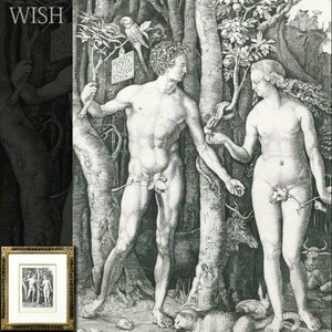 【真作】【WISH】アルブレヒト・デューラー Albrecht Durer「アダムとイブ」銅版画 2号 　　〇1471-1528ドイツ最高峰の画家 #24023202