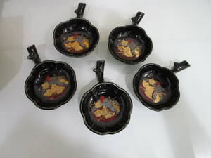 陶器 小皿 5個組 箸置き付き小皿 箸置き 小皿付き箸置き 蝶
