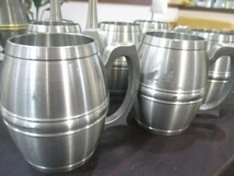 PENANG PEWTER 97％ MALAYSIA ペナンピューター マレーシア 錫製 マグカップ6個セット 一輪挿し_画像2