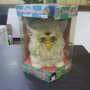 ジャンク品 TOMY Furby 70-800モデル トミー ファービー ラメ風 取説/ファービー語辞書/血統書付き 元箱付きの画像1