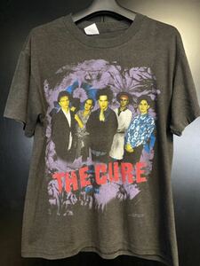 激レア89'S 当時物 THE CURE Tシャツ ヴィンテージ サイズL キュア ブラック コピーライト　バンドTシャツ シングルステッチ