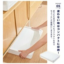 収納ボックス キャスター付き フタ付き おしゃれ 前開き 折りたたみ コンテナ 収納ケース プラスチック 500ml (グリーン)_画像7